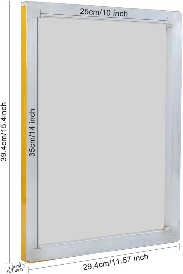 2 Piece 10 X 14 Inch Aluminum Silk Screen Printing Frames with 110