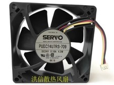SERVO PUDC24U7RS-709 DC24V 0.18A 4.3W 80 25MM 3-Pin Inverter Cooling Fan
