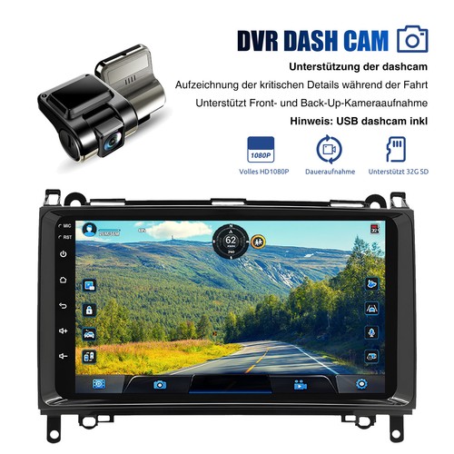 Autoradio Für Mercedes-Benz Viano Vito W639 W169 W906 Android14 GPS DVR 4G 128GB - Bild 14 von 16