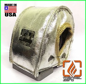 T3 T4 Thermal Zero Turbo Blanket Turbocharger Heat Shield Sock Cover Red USA