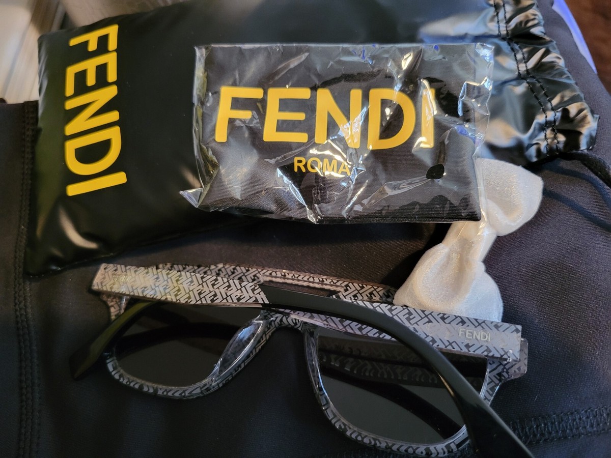 FENDI / サングラス/ウェリントン/プラスチック/BLK/BLK/メンズ/FF40076U FENDI SUNGLASSES BLACK FE40076U | eBay