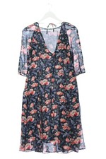 ZARA BASIC Abito di chiffon Donna Abito Taglia IT 40 nero-rosa-verde