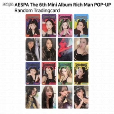 AESPA The 6th Mini Album Rich Man POP-UP MD Random Trading Card KPOP K-POP