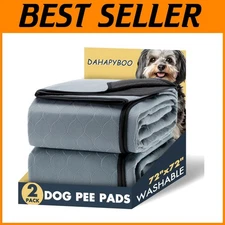 XL Washable Dog Pee Pads 2 Pack - Waterproof Training Mats