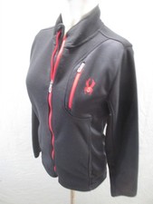 Spyder Size L 14/16 Kids Black Soft Shell Pockets Full Zip Sport Jacket 931