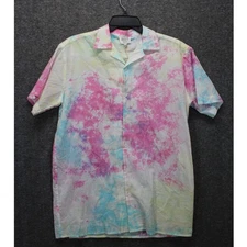 Hemant Nandita Button Up Shirt Womens XS Tie Dye Short Sleeve NEW