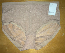 Le Mystere 6615 Lace Perfection Full Brief Panties L Natural Nude 28 NWT