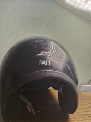 Size L Large Honda Motorcycle VTG Helmet Hondaline Rare Bubble Visior Rare 1971  - Picture 6 of 13