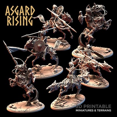 Draugr Undead Skeleton Riders - Asgard Rising - Wargaming D&D DnD