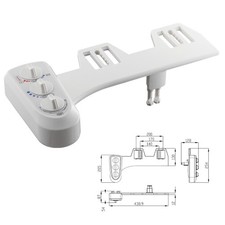 New Toilet Seat Bidet Self Cleaning Dual Nozzle Hot/Cold Water Spray No Electric