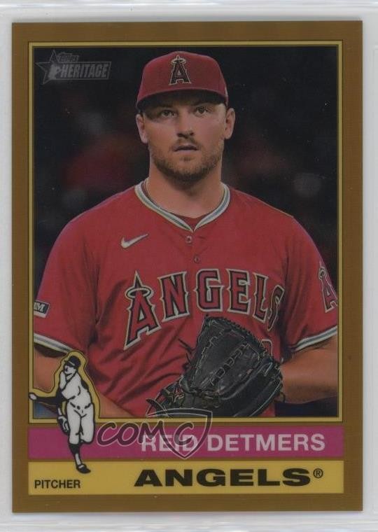 2025 Topps Heritage High Number SP Chrome Gold Border /50 Reid Detmers #411