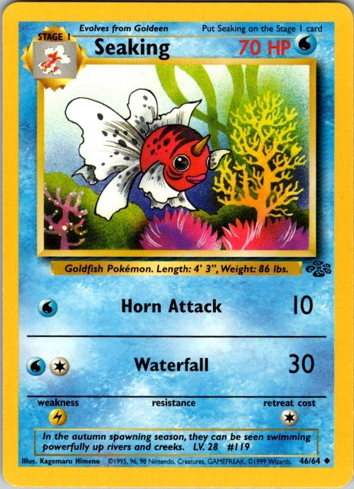 Seaking Uncommon Jungle 46/64 NM Pokemon
