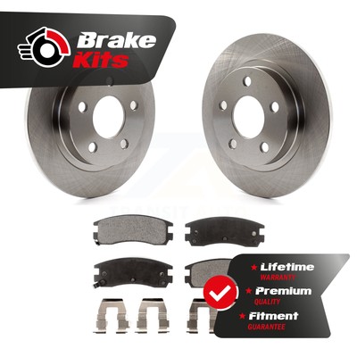 Rear Disc Brake Rotors And Ceramic Pads Kit For 2000-2005 Buick LeSabre