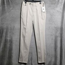 PT Torino Silkochino Pants Mens 31x36 Beige Gentleman Fit Stretch Dress Chino