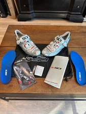Sidi Ergo 2 Carbon Lite Cycling Shoes (Size 43) Silver EUROPEAN version clipless