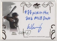 2016 Leaf Trinity Signatures Will Craig #A-WC1 Auto a2v