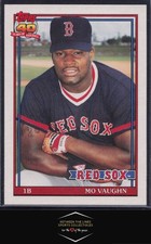 1991 Topps Traded #123T Mo Vaughn Rookie Card RC Boston Red Sox. rookie card picture