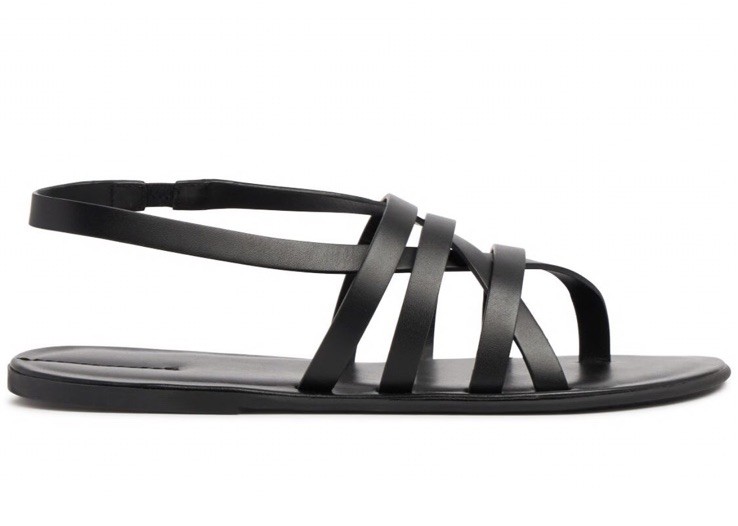 FILA Sandali The Row The Line neri in pelle con slingback piatti 40 39 5 39 nuovi $1.090