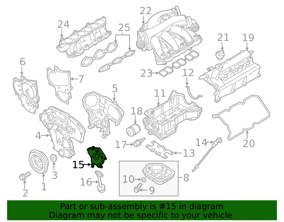 Genuine Nissan Oil Pump 15010-9HP0A - Image 3 of 3