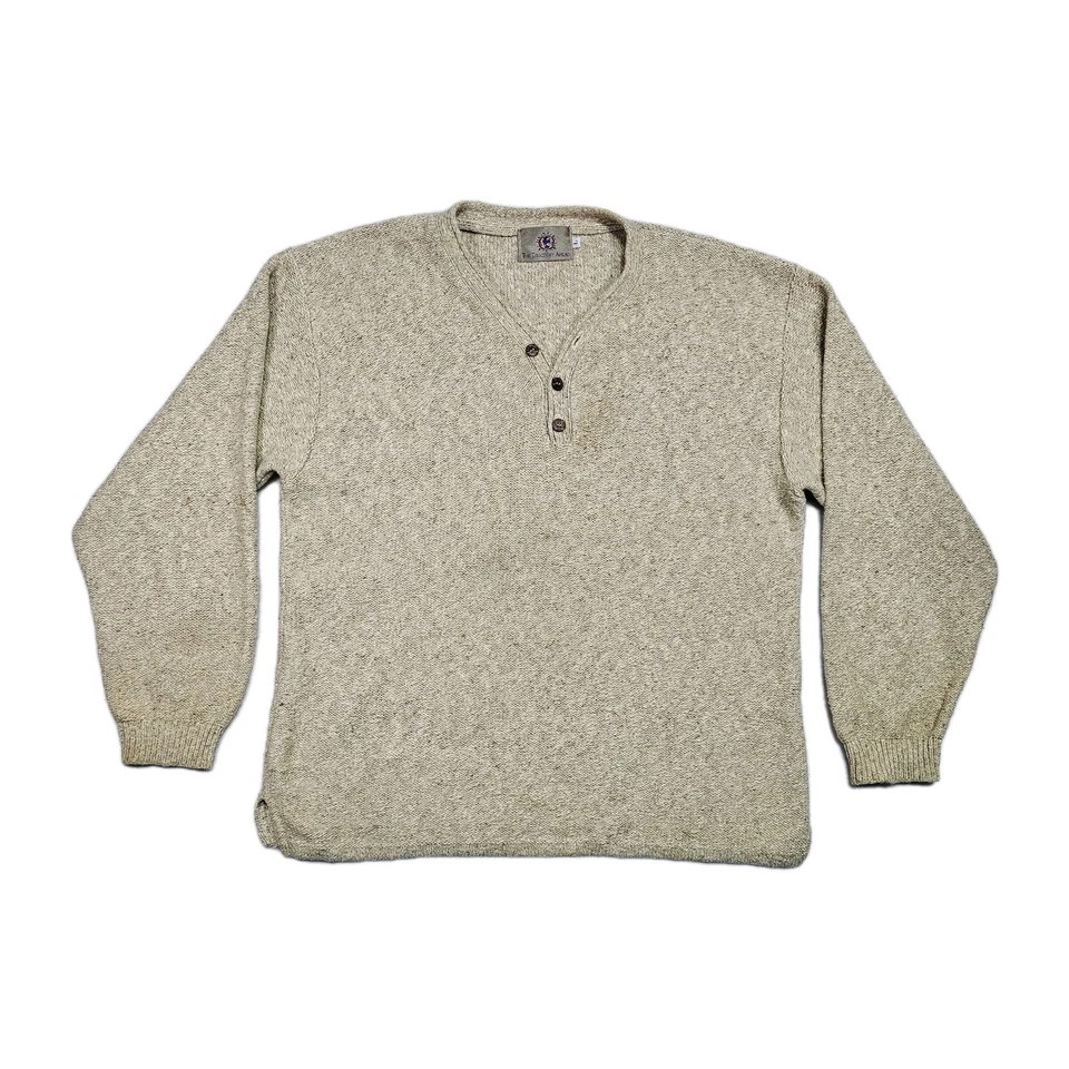 Suéter Henley The Territory Ahead L Lana Seda Abuelo Gorpcore Pullover Tejido Foto 2 de 4