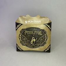 Pendleton Whisky Gold Belt Buckle Montana Silversmiths 2024 Cowboy Western