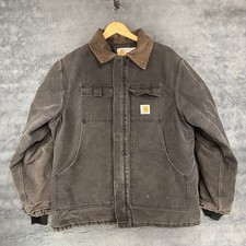 Vintage Carhartt Jacket Mens Arctic Quilt Lined Distressed Barn Chore Size XL