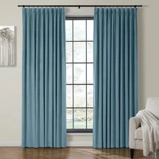 TwoPages 52 in x 204 in Custom TIKTOK VIRAL Curtains Drapes Panel - SKY BLUE