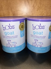 2- Bubs Goat Milk Based Infant Formula Iron Powder 0-12 Mth - 20oz - 04/2026