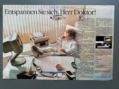 Ericsson Personal Computer PC 80s retro 1984 Vintage Ad Werbung Reklame