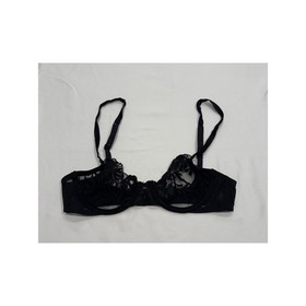 La Perla Zephyr Underwire Lace Bra 32B Black Sheer Tulle Mesh Floral Unpadded