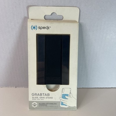 NEW Speck GrabTab Phone Holder Stand Finger Grip Slide for most phones - Black!!