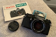 Pentax MV1 (MV-1) Black SLR + SMC Pentax-M F/2 50mm Lens - Film Tested