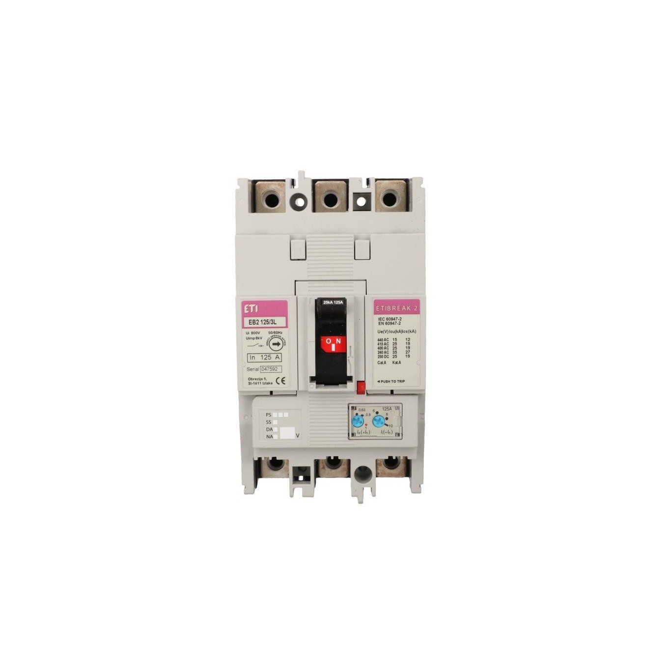 3P 125A Compact Switch 25kA/ Trigger ETIBREAK 004671026