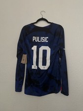 USMNT 2022 'Pulisic' Away L/S Jersey Medium Team USA Soccer Football World Cup
