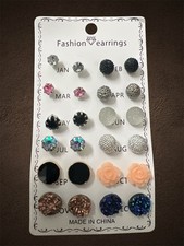 Multicolour New Designs Earrings Studs Pack for Uk Men’s Women’s Unisex