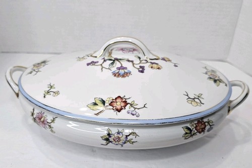 Rouen By Noritake Oval Covered Vegetable Bowl Floral Vintage - Picture 3 of 13