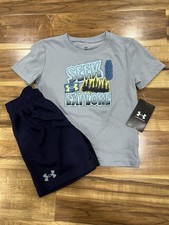 Under Armour Boys Size 4 Shirt  Shorts Set, New