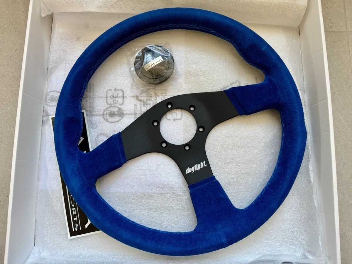 Narita Dogfight SPL Race Pro Steering Wheel 350mm Blue Suede Brand