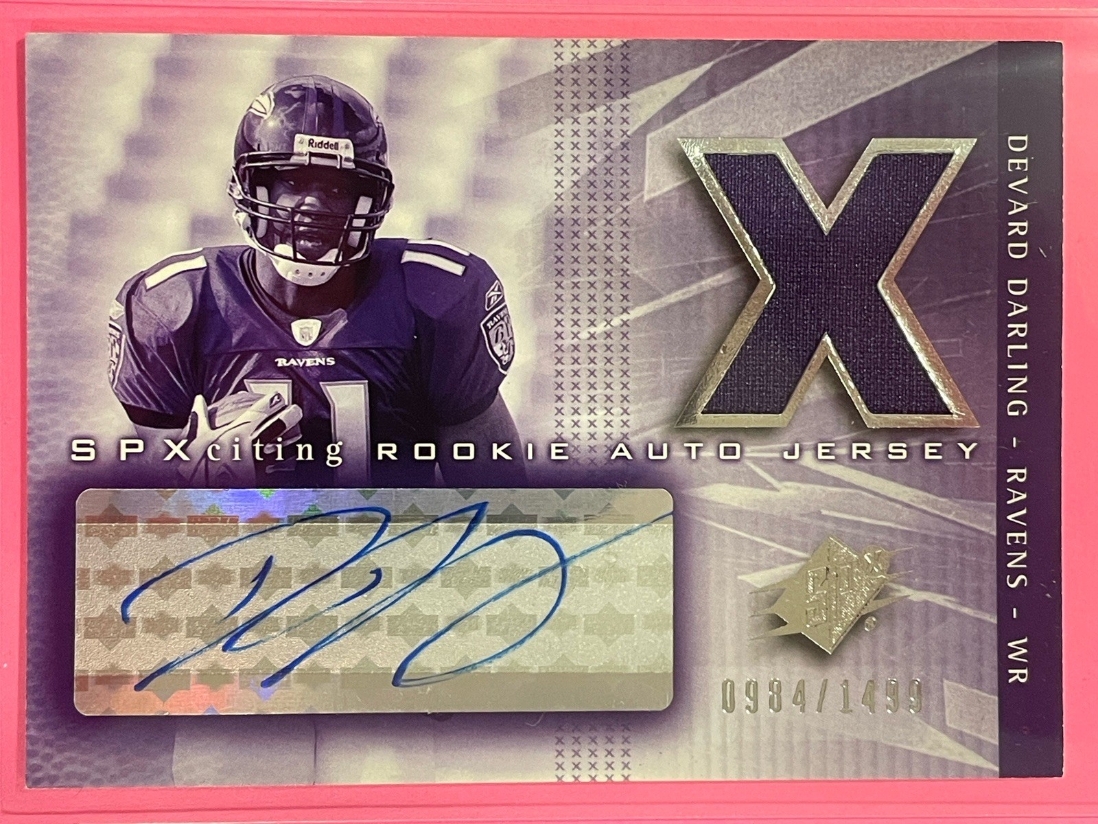 Devard Darling Spx #205 Signed Jersey