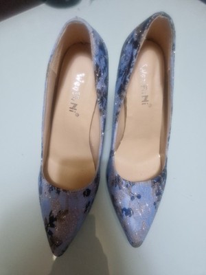 Damen Pumps High Heels Absatzschuhe  Gr.38 Wen Fa Ni Blau