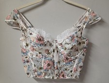 Victoria's Secret Dream Angels 36D Floral Lace Boned Bustier Underwire Bra