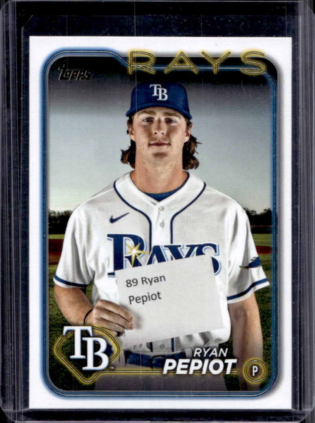 2024 Topps Ryan Pepiot Golden Mirror SSP #411 Rays
