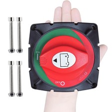 High Current Battery Disconnect Switch 12V-48V On/Off for Car Truck RV Boat Kit