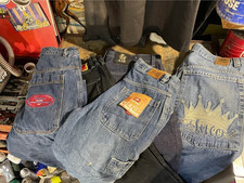 JNCO Ecko Y2K DENIM 9 Vintage Wide Leg Baggy Denim Pants/shorts Y2K Streetwear