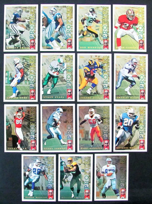   1995 Topps Football PROFILES 15 Card Complete Insert Set