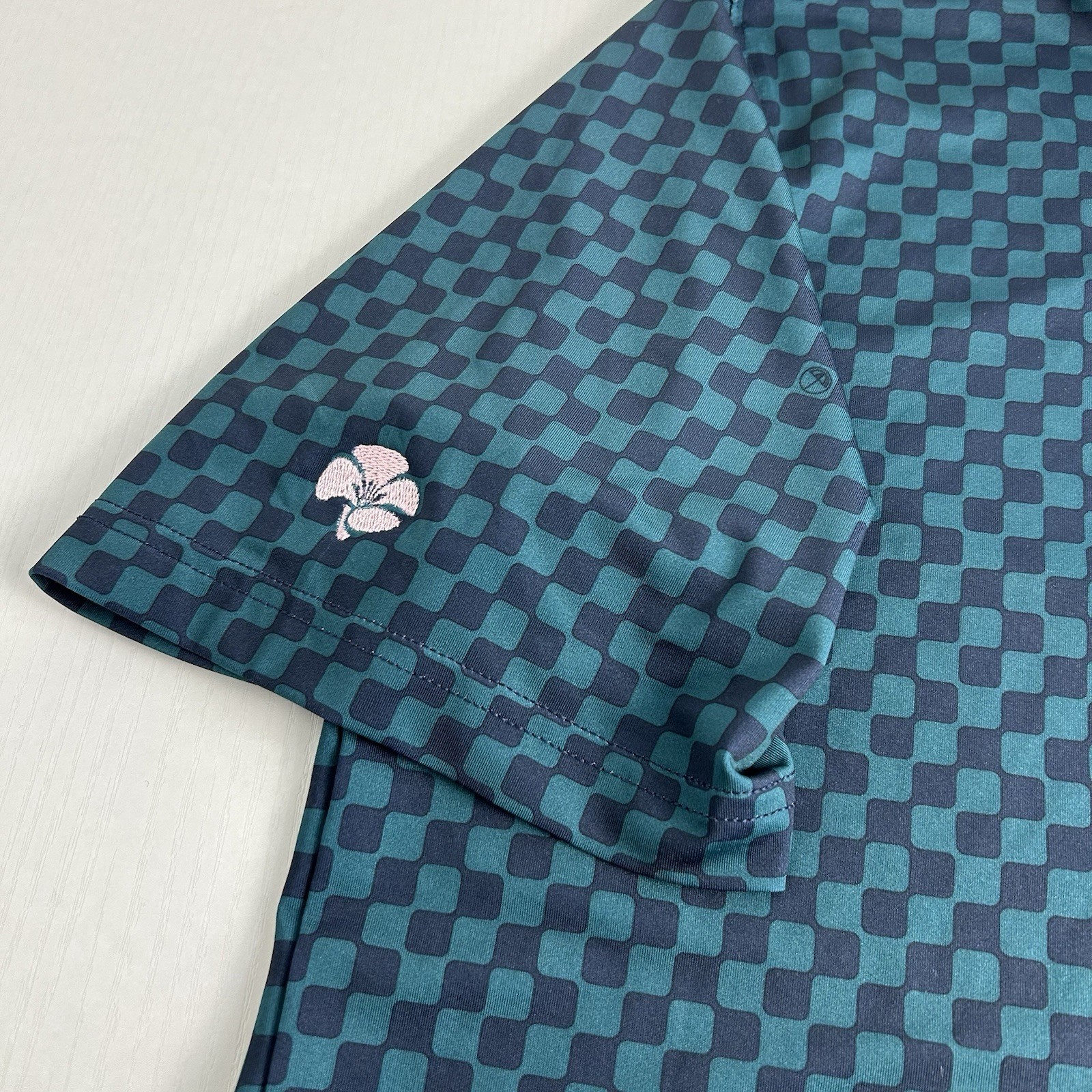 MEN'S PUMA ARNOLD PALMER CHECKERED POLO, SIZE: M, COLOR: BLUE/GREEN GOLF PREPPY thumbnail 5