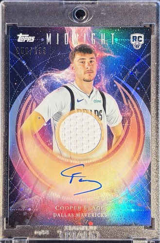 Cooper Flagg 2025-26 Topps Midnight #RJA-CF Rookie Patch On Card Auto RPA /199
