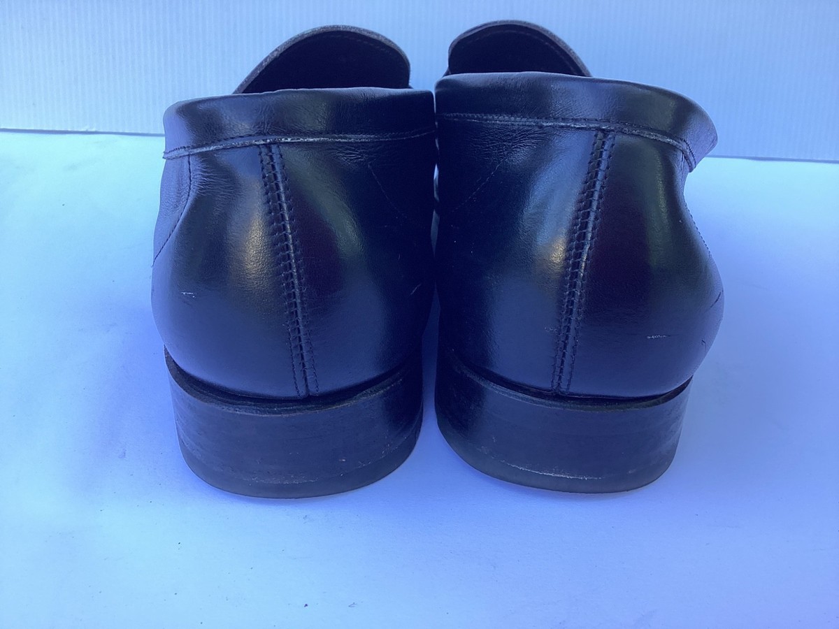 Black Meermin Silver Horse Bit Goodyear Welted Loafers 9.5  display picture 1