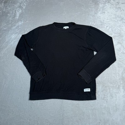 Banks Journal Sweatshirt Mens Extra Small Black Organic Cotton Crew Neck Casual