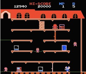 &copy;1984 NAMCO Nintendo Famicom MAPPY jap. NTSC Retro Arcade Platformer/Jump'n Run